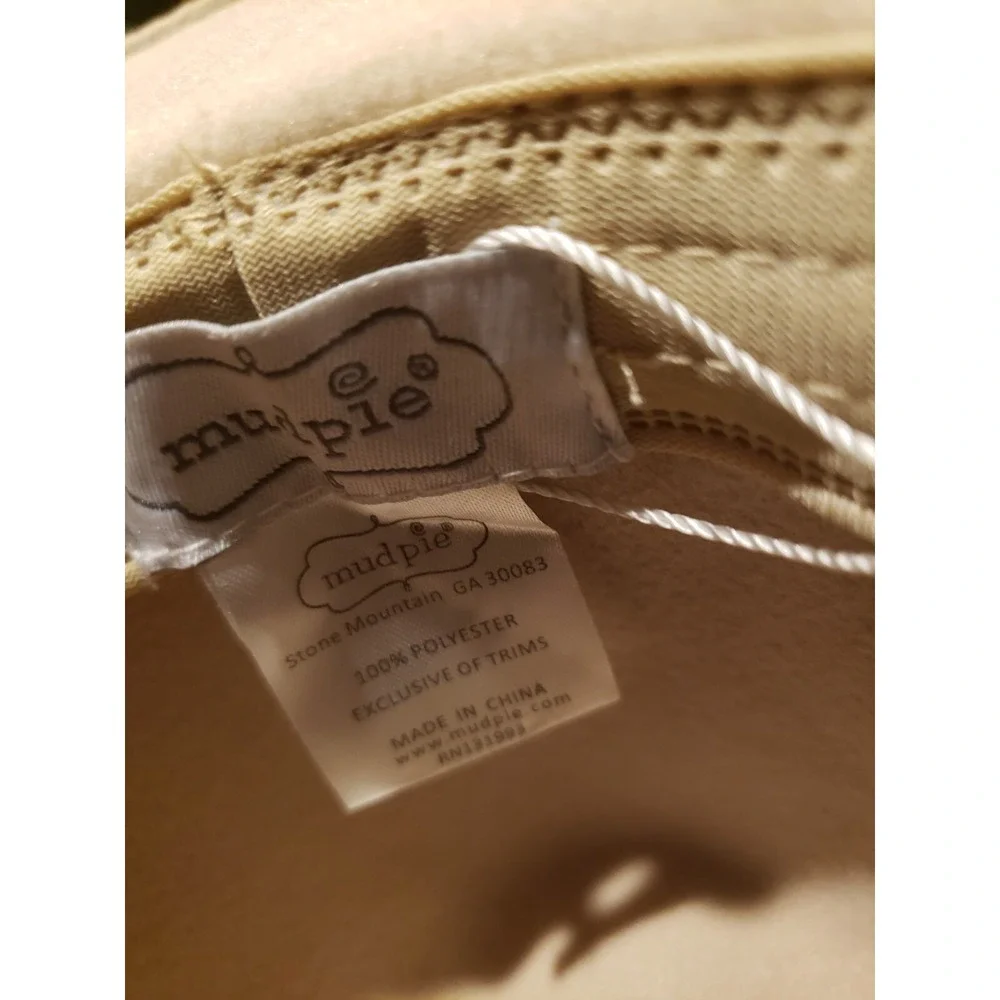 New Mud Pie Women's Fedora Hat Cream Felt, Leopard Band Western Style Adjustable